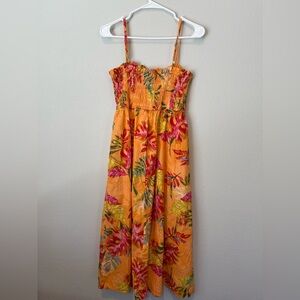 NWT- Maurices Orange Floral Dress Size: Medium